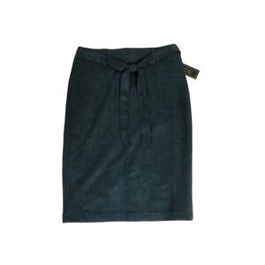 Brand New New York Clothing Company Emerald Green Midi Skirt Small Faux Suede